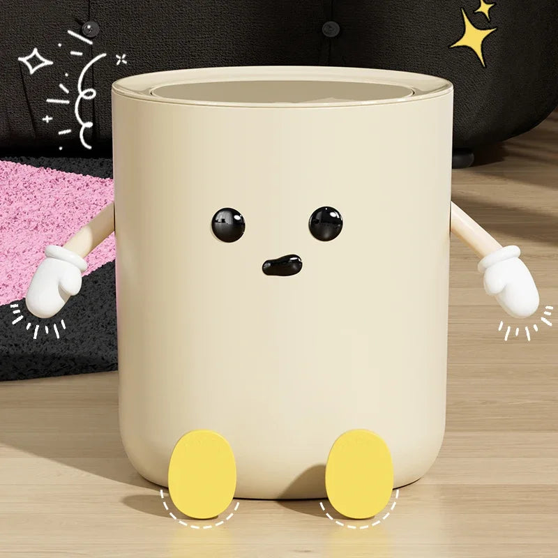 Poubelle décorative en plastique 9 L ou 12 L design ludique pour chambre et bureau Poubelle & Design