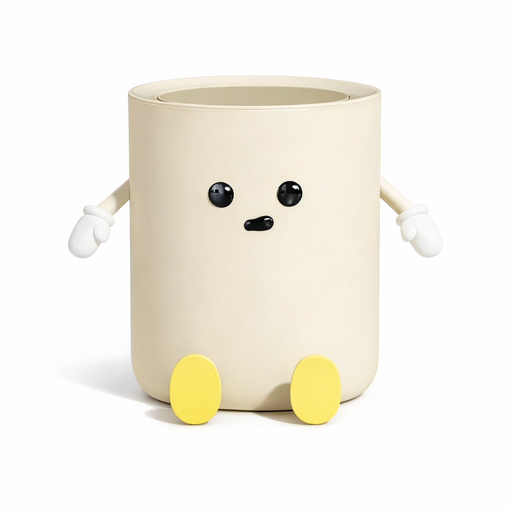 Poubelle décorative en plastique 9 L ou 12 L design ludique pour chambre et bureau Poubelle & Design