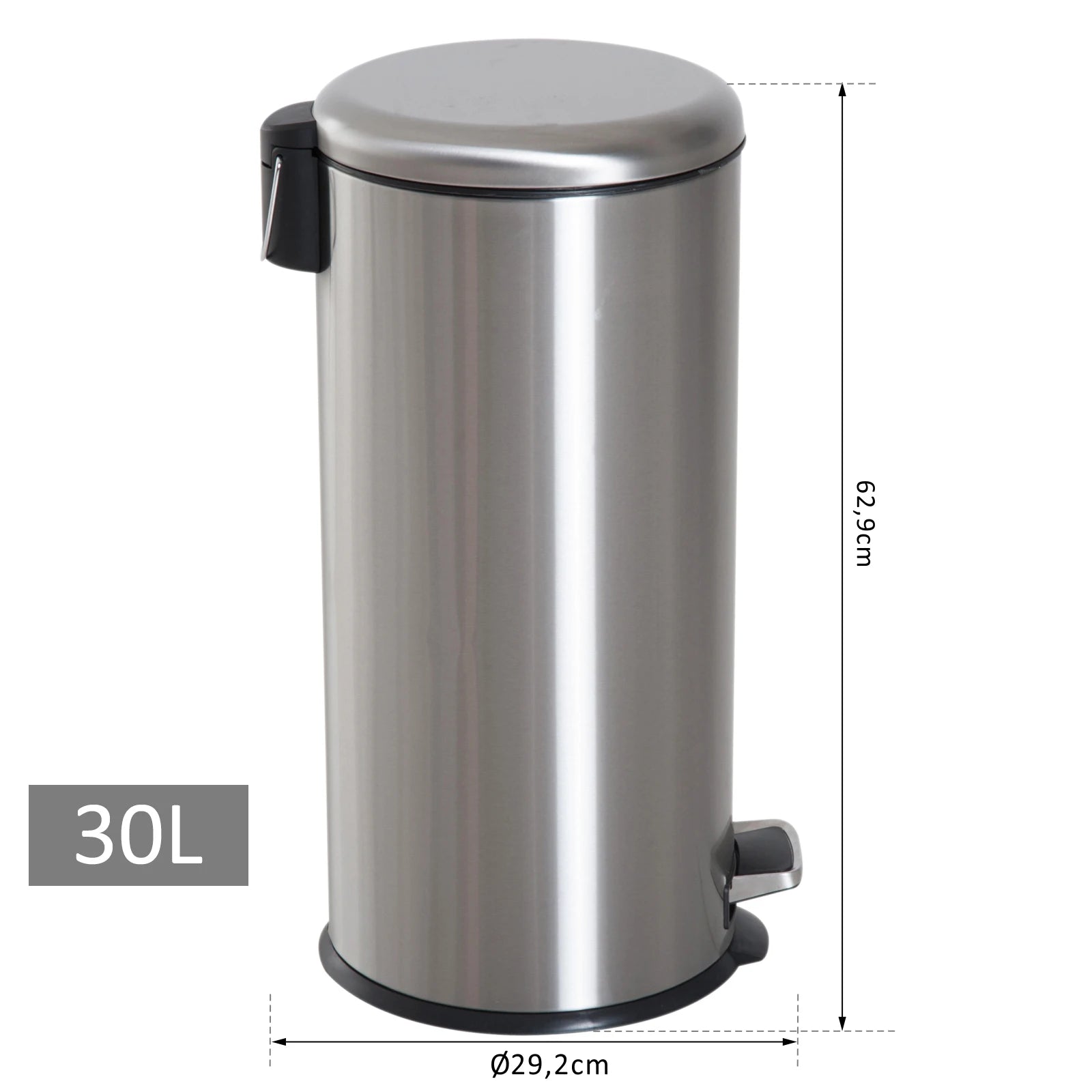 Poubelle de cuisine inox 30 litres élégante et silencieuse Poubelle & Design