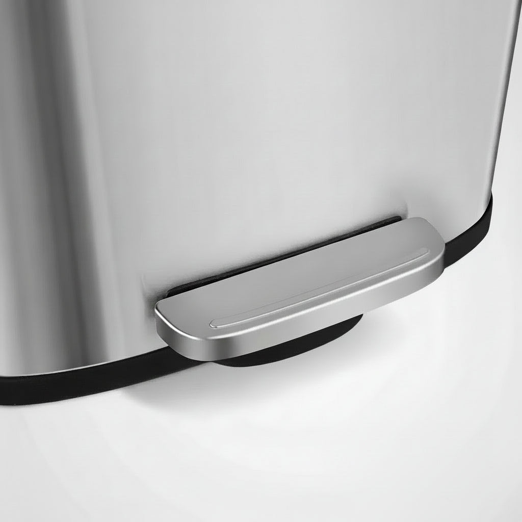 Poubelle de cuisine inox 50L + 5L à pédale Fermeture silencieuse, anti-odeur, design moderne poubelleetdesign.com