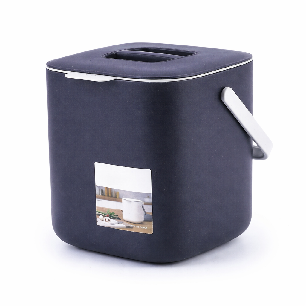 Poubelle de cuisine en plastique 4 litres violette format compact