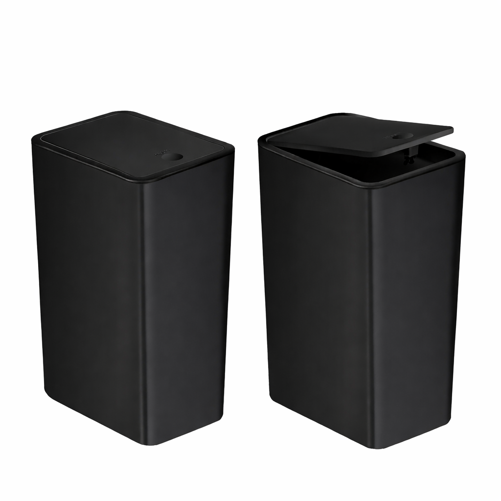 Poubelle en plastique slim 10 L à couvercle à pression Poubelle & Design