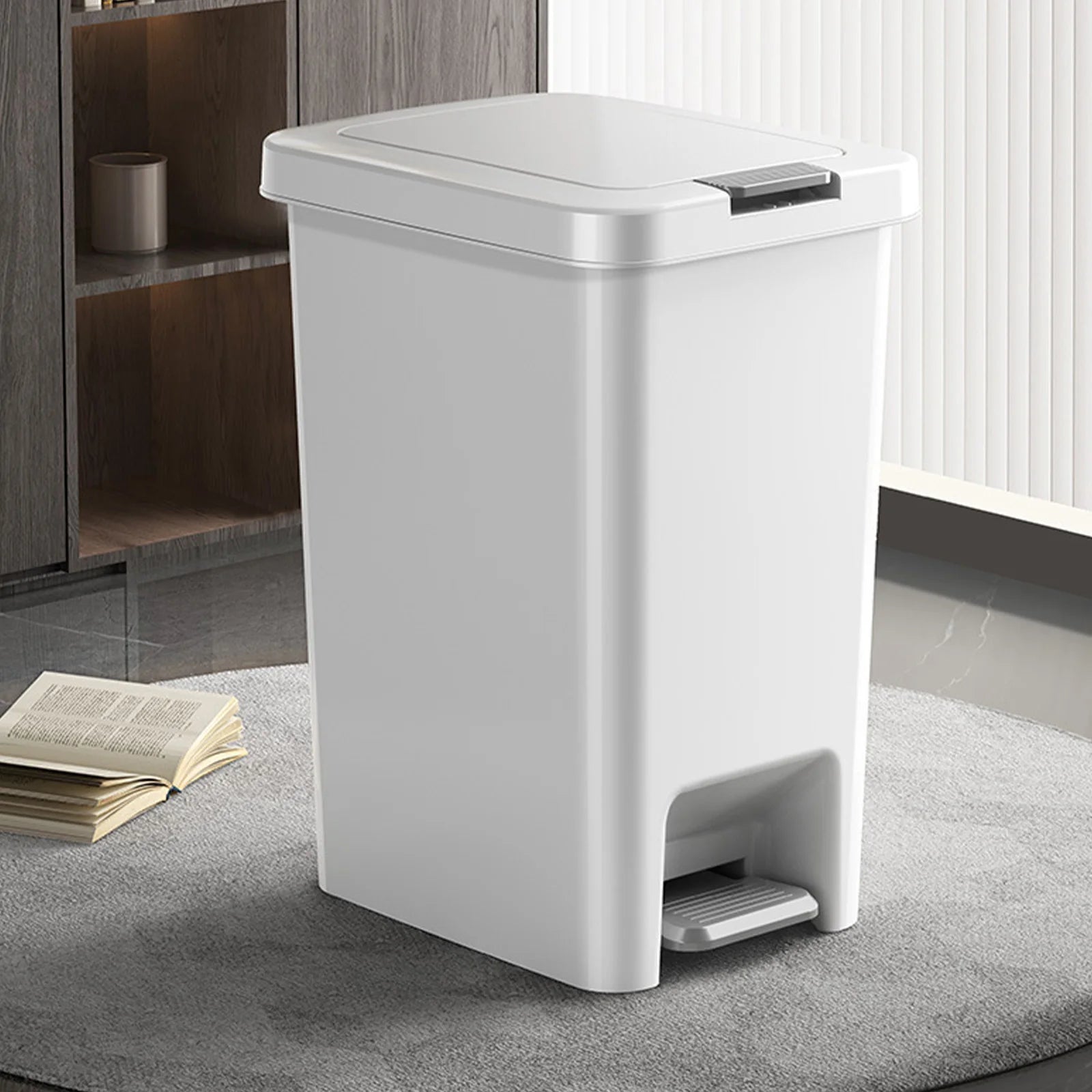 Poubelle salle de bain 8L ou 10L avec pédale et bouton supérieur Poubelle & Design