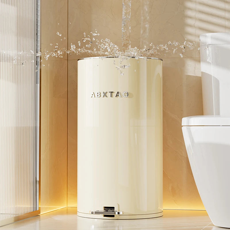 8L 20L Sealed Step Trash Can Metal Dual Bucket High Capacity for Kitchen Bathroom Bedroom Poubelle & Design