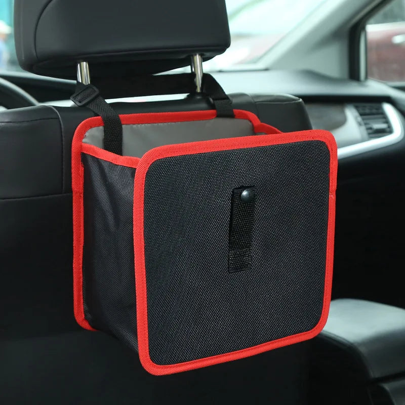 1 PC Foldable Car Trash Can, Multifunctional Large Capacity Vehicle Garbage Bag Storage Bag Organizer Poubelle & Design