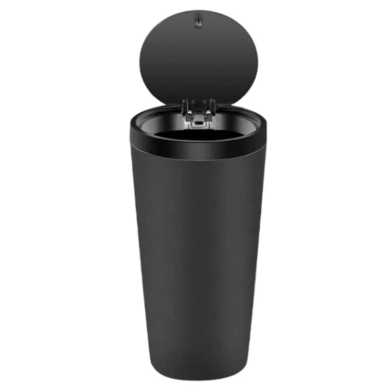 Compact Leakproof Mini Car Trash Can with Easy-Press Pop-Up Lid Durable Odor-Blocking Waterproof ABS Bin for Cup Holders Storage Poubelle & Design