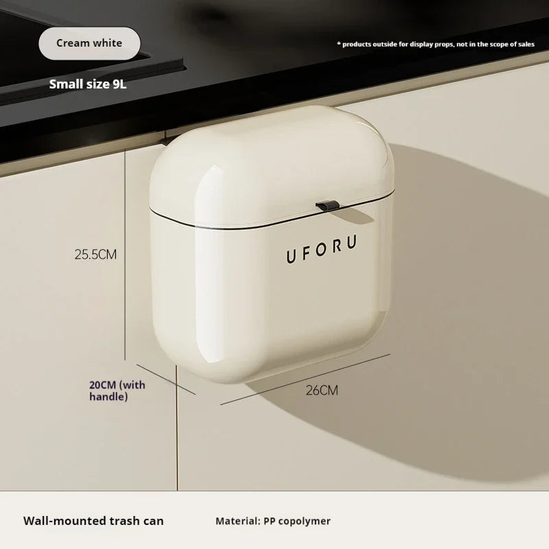 Poubelle murale de cuisine design avec couvercle enroulable – compacte, ludique et pratique MaBellePoubelle.com