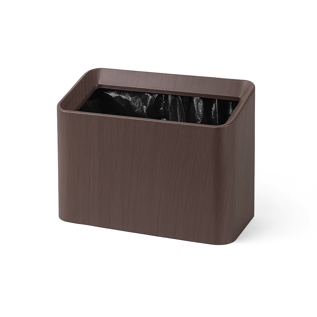 Poubelle de bureau minimaliste effet bois poubelleetdesign.com