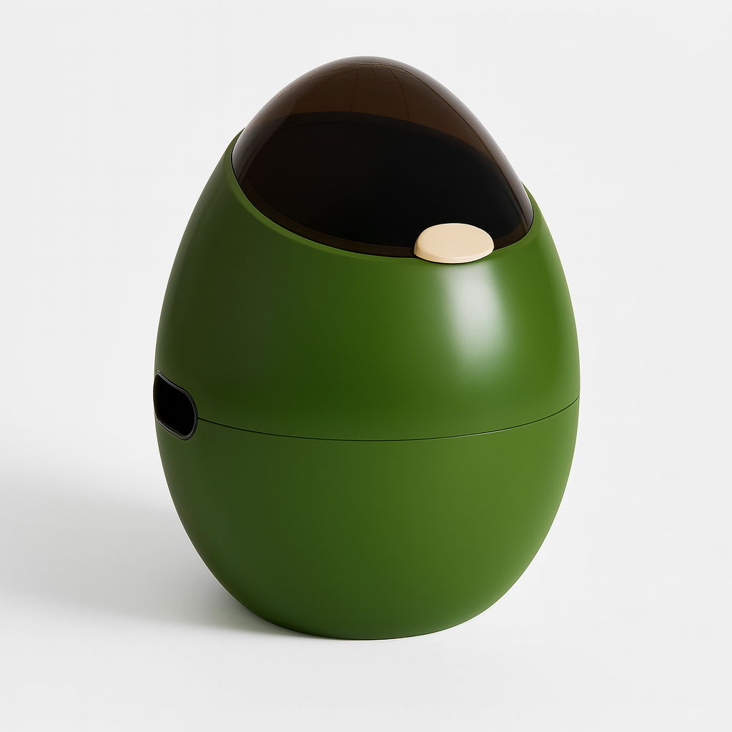 Poubelle double compartiment 9 L design moderne en plastique PP+ABS, tri sélectif pour cuisine ou salon