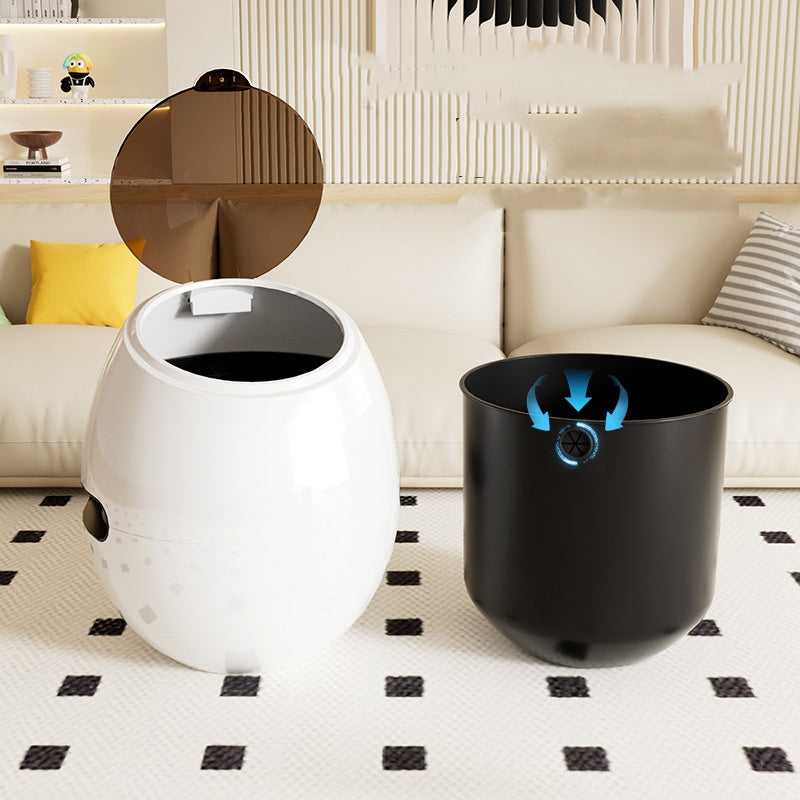 Poubelle double compartiment 9 L design moderne en plastique PP+ABS, tri sélectif pour cuisine ou salon