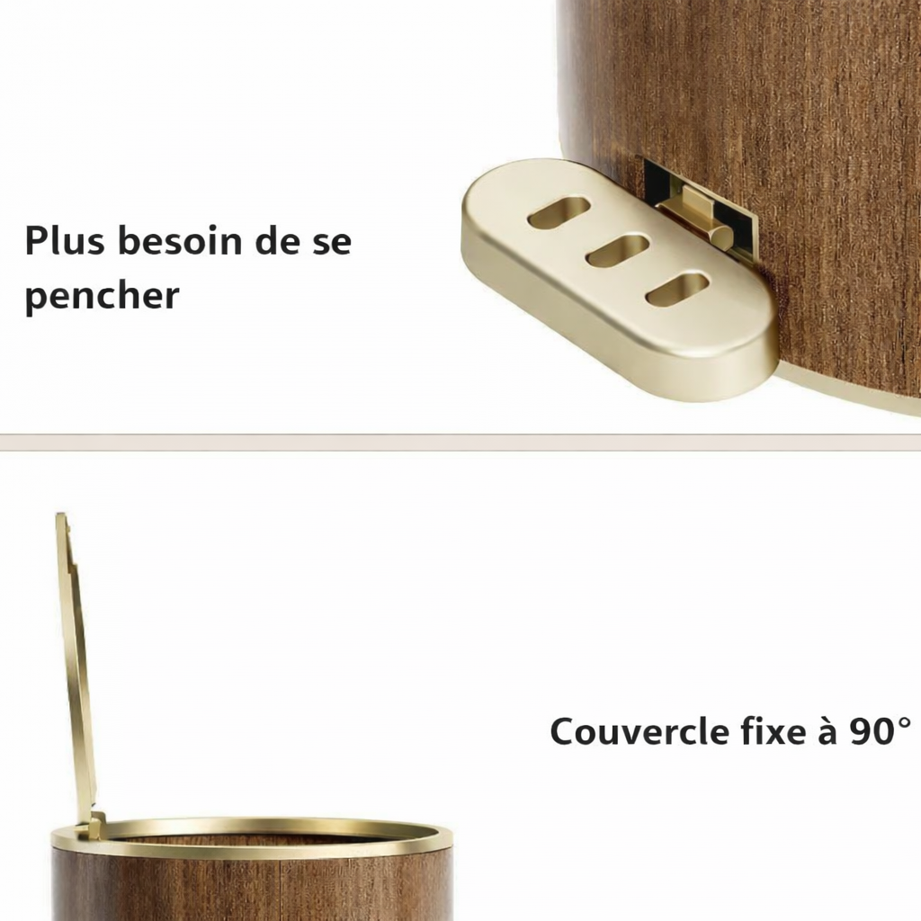 Poubelle imitation bois 9 L ou 12 L pour intérieur Poubelle & Design