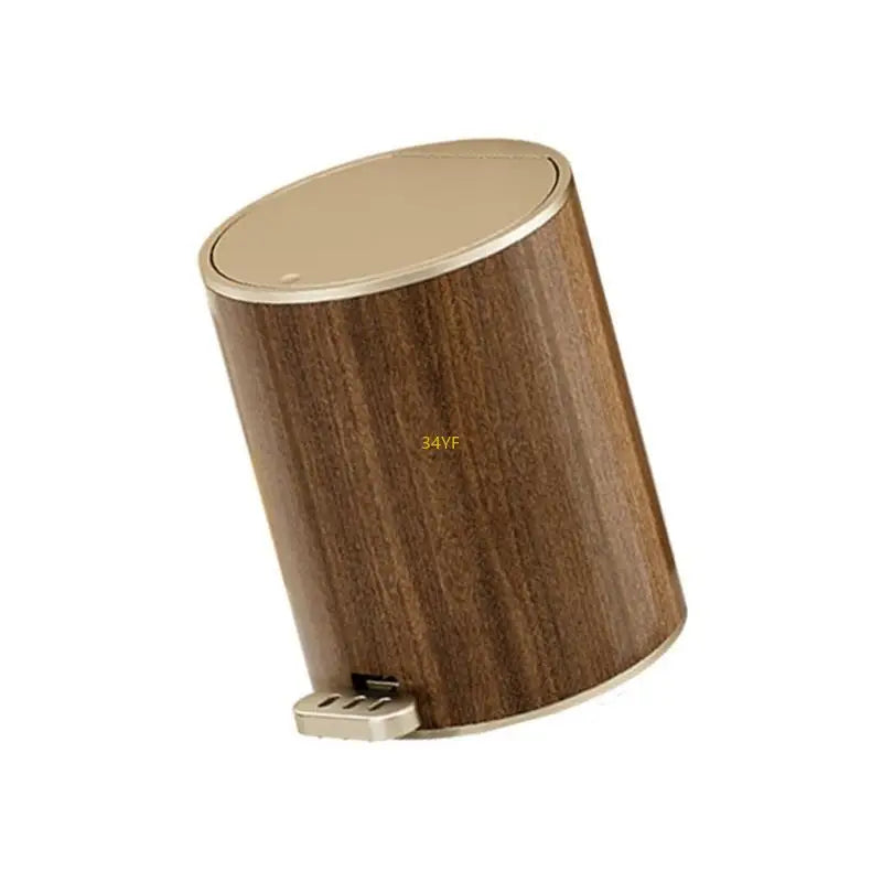 Poubelle design effet bois avec base antidérapante