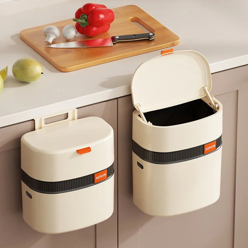 Poubelle murale rectangulaire, Corbeille murale gain de place Poubelle & Design